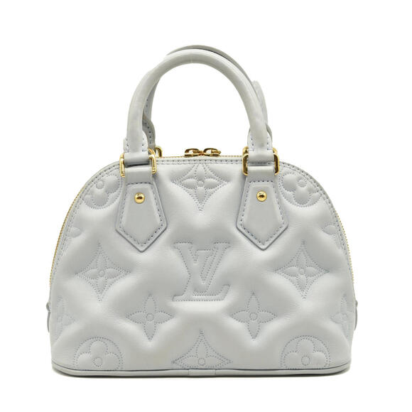 LOUIS VUITTON Calfskin Bubblegram Alma BB Ice Blue - Picture 3 of 16